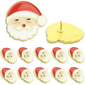 10/Pcs Classic Christmas Enamel Pins Bulk Santa Xmas Holiday Brooch Badge Gifts Clothes Bags Hats Accessories