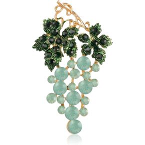 LAXPICOL Lovely Grape Brooch for Women Girls Summer Brooch Pins Sparkly Crystal Cute Broach
