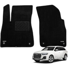 WENNEBIRD Superior Carpet Floor Mats for 2017-2025 Audi Q7 / SQ7 (4M), 0.5 Inch Thickness Rugs, Premium All Weather Anti-Slip Waterproof Floor Liners - 4pc