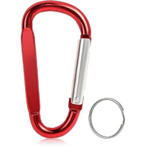 2 قطعة مشبك حلقة تسلق، 3 بوصات كبيرة من الألومنيوم حلقة تسلق على شكل حلقة D، تحتوي على 2 سلسلة مفاتيح و2 حلقة مفاتيح هوك in Kuwait