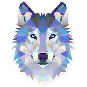 Wolf Modern Art Design Vinyl Sticker - Car Window Bumper Laptop - Select Size