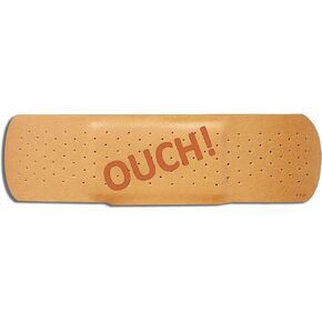 Gear Tatz - OUCH! (on Band-Aid) - Funny Novelty Bumper Sticker - 3 x 10 inches - Professionally Made in The USA - Vinyl Decal