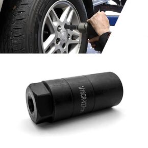 1 PC Car Oil Pressure Sensor Detach Tool, 3/8" 45# Steel Drive Deep Design Oil Pressure Sending Socket, 3" Oil Pressure Sending Device Fits 1" + 1 1/16" Switches, Wheel Key Parts (Black)