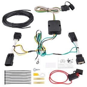 WATERWICH 4 Way Trailer Wiring Harness Compatible with Jeep Wrangler JL 2018-2024 and Jeep Gladiator 2020-2024, Replacement for 56407 4-Pin Trailer Hitch Wiring Harness