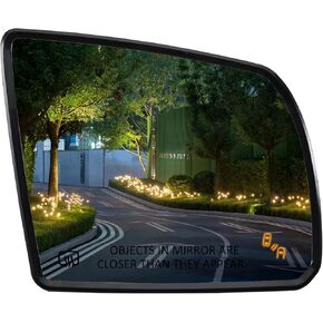 Passenger Side Mirror Replacement for Toyota Sequoia 2008-2017 Tundra 2007-2020- Right Side Mirror Glass, Rear View Mirrors Glass with Power Heated & Blind Spot