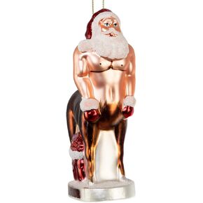 Mcphee Archie Santaur Hand Blown Glass Ornament