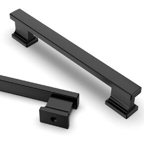 Asidrama 20 Pack 5 Inch(128mm) Matte Black Kitchen Cabinet Handles, Cabinet Pulls Kitchen Cabinet Hardware for Cupboard Drawer Pulls