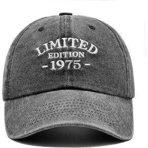 50th Birthday Gifts for Him Her, Happy 50th Birthday Decorations - Embroidered Baseball Cap Adjustable