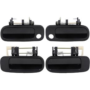 ECCPP Exterior Door Handles 1993-1996 for Toyota for Camry Outer Replacement Front Rear Driver Left Passenger Right Door Handles 4pcs Black 6922033020, 77619,6921033010,1150407,6924033010,77386