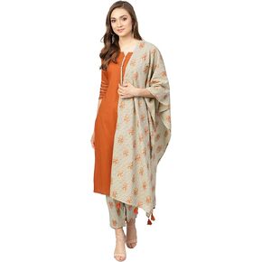 Idalia Women's Kurta with Printed Pants and Dupatta