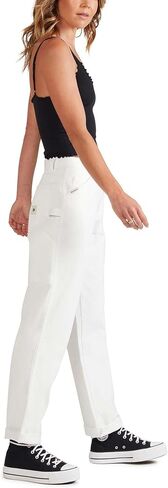 FIVESTAR GENERAL بنطال كاربنتر ذو مقاس مريح، متوسط ​​الارتفاع، جيوب متعددة الاستخدامات، زر إغلاق مع سحاب in Kuwait