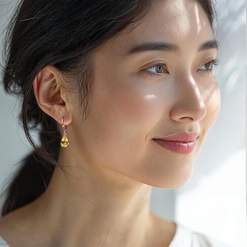 14K Rose Gold Plated Black Opal Leverback Earrings - Drop Earrings for Women - October Birthstone, Handmade 7x10 mm Teardrop Gemstone Vintage Jewelry - Trendy and Classic Elegant Gift for Women in Kuwait