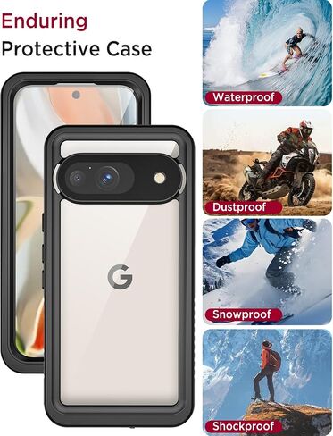 Miimall Cases for Google Pixel 9 Pro XL Case Waterproof, Built-in Camera & Screen Protector, IP68 Waterproof, Military Grade Shockproof Dustproof Full Body Rugged Phone Case for Pixel 9 Pro XL 6.8" in Saudi Arabia