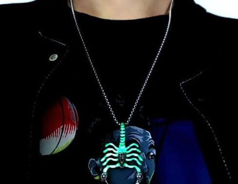 Stainless Steel Pendant Necklace Scorpion Punk Rock Necklace Scorpion Necklace Pendant Stainless Steel Luminous Scorpions Insect Necklace for Women Men Cool Glow in The Dark Jewelry(Blue） in Saudi Arabia