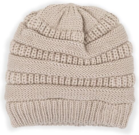 Winter Beanie Hat for Men & Women Warm Thick Knit Slouchy Skull Cap, Soft Stretch Cable Skully Comfortable Lined Stocking Hat in Saudi Arabia