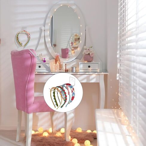 PH PandaHall 4 حزمة حامل عصابة رأس أكريليك منظم Scrunchie عقال أرفف عائمة مثبتة على الحائط عقال عرض موقف رف للجدار، الحمام، غرفة النوم، المتجر، التخزين والديكور in Saudi Arabia