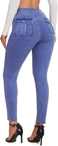 FITTOO Skinny Jeans for Women Butt Lifting High Waist Stretch Denim Pants with Back Flap Pockets in Kuwait