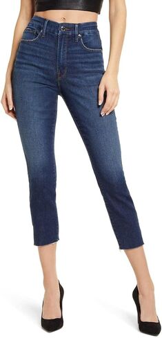 Good American Womens Good Waist Denim Skinny Fit Cropped Jeans in Saudi Arabia