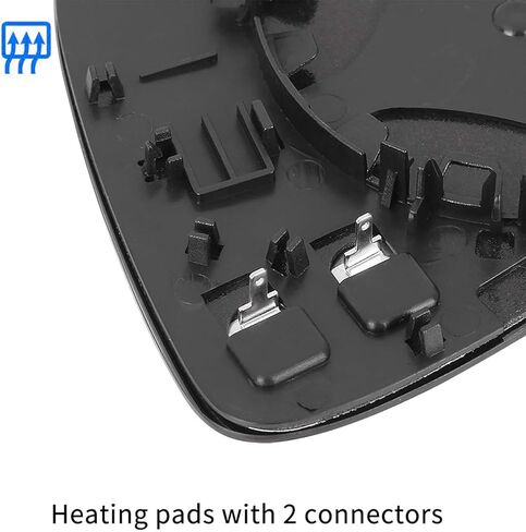 TOP-VIGOR 1-Pack Passenger Side Heated Mirror Glass Compatible with 2009-2016 Volkswagen CC, 2009-2016 Volkswagen Eos, 2012 Volkswagen Passat, Right Side View Convex Mirror with Backing Plate in Kuwait