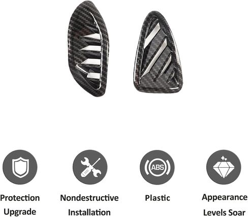 Car Center Console Air Vent Outlet Cover Trim Frame for Mazda MX-5 ND 2015-2023 Interior Front Side Air Conditioning Vent Outlet Trim Sticker (Carbon Fiber) in Kuwait
