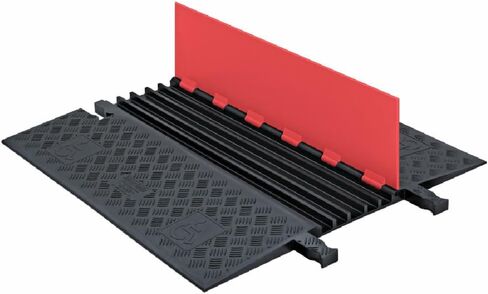 Guard Dog GD5X75-B/B Polyurethane Heavy Duty 5 Channel Low Profile Cable Protector with ADA Compliant Ramp, Black Lid with Black Ramp, 36" Length, 33.3" Width, 1.25" Height in Saudi Arabia