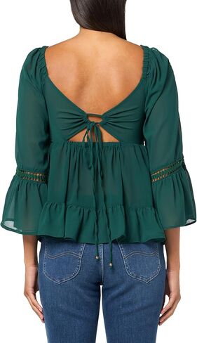 بلوزة Angie نسائية بأكمام طويلة ومزخرفة بالكروشيه in Kuwait