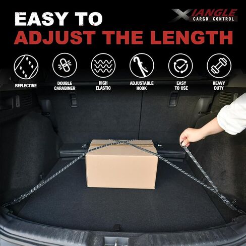 4 Pack 36 inch Heavy Duty Outdoor Bungee Cords with Hooks - Quick Adjustable, Long Lasting Rubber Bungee Cords with Hooks for Luggage, Tarp, Outdoor (Gray) in Saudi Arabia