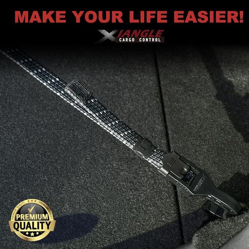 4 Pack 36 inch Heavy Duty Outdoor Bungee Cords with Hooks - Quick Adjustable, Long Lasting Rubber Bungee Cords with Hooks for Luggage, Tarp, Outdoor (Gray) in Saudi Arabia