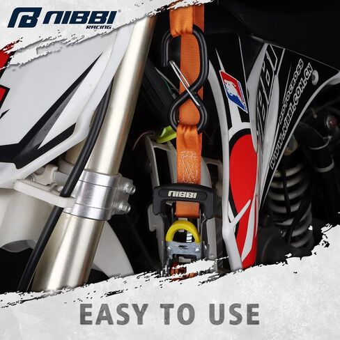 NIBBI Ratchet Tie Down Straps - Secure Your Cargo with Heavy-Duty 1" x 6' Straps, S Hooks, and Safety Clips - Ideal for Moving Boats, Kayaks, ATVs, Set of 2 in Saudi Arabia