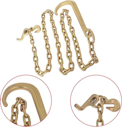 5/16 × 8 قدم الصف 70 سحب سلسلة 15 J هوك و T هوك صغير J هوك استبدال لاستعادة هادم المحور شاحنة جر سلسلة in Kuwait