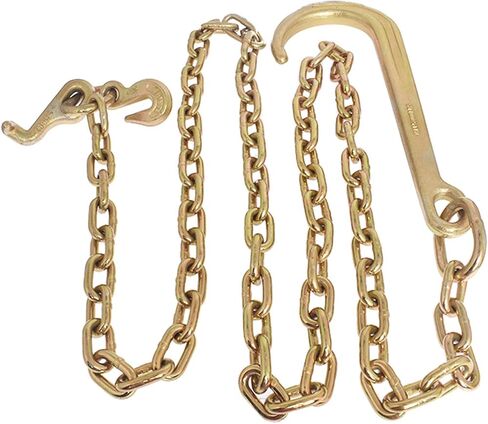 5/16 × 8 قدم الصف 70 سحب سلسلة 15 J هوك و T هوك صغير J هوك استبدال لاستعادة هادم المحور شاحنة جر سلسلة in Kuwait