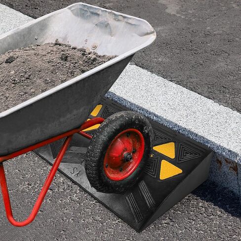 منحدرات كبح مطاطية، حزمة من 2 منحدر للكراسي المتحركة للمركبات شديدة التحمل، منحدر ممر للكراسي المحمولة من أجل عتبة الممر للسيارات في مصنع الفندق، 19.21 × 4.25 × 11.81 بوصة in Kuwait