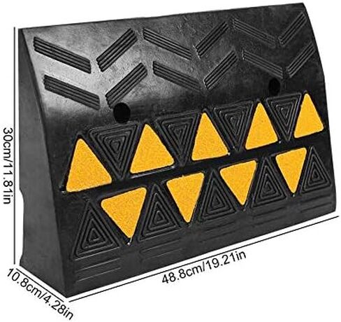 منحدرات كبح مطاطية، حزمة من 2 منحدر للكراسي المتحركة للمركبات شديدة التحمل، منحدر ممر للكراسي المحمولة من أجل عتبة الممر للسيارات في مصنع الفندق، 19.21 × 4.25 × 11.81 بوصة in Kuwait