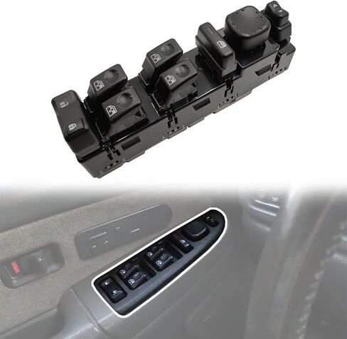 Window Switch for 2003-2007 Silverado, Chevy Avalanche, Suburban, Tahoe. GMC Sierra, Yukon, Yukon XL & Cadillac Escalade, Front Driver Side Master Power Window Switch 15883323 in Saudi Arabia