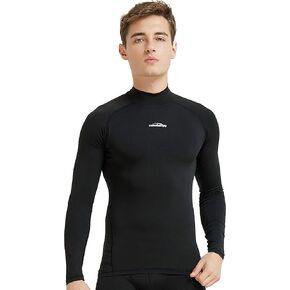 COOLOMG Mens Thermal Baselayer Shirts Fleece Lined Compression Tops