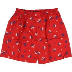 INTIMO Mens Snowflake Cotton Boxer Briefs