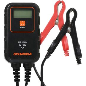 SYLVANIA - Smart Charger - Heavy-Duty, Portable Car Battery Charger - Make Charging Your Car Battery Easy - Use as Battery Maintainer & Charger - 6V or 12V Voltage Output - 4 AMP