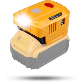 Power Inverter for Dewalt 20V Battery 150 Watt MAX DC 18V to AC 110V - 120V Outlet & 2 USB & LED Work Light - Modified Sine Wave Mobile Portable Generator Supply
