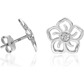 LeCalla 925 Sterling Silver Stud Earrings Diamond Studs Earrings for Women (G-H Color, I1 Clarity) in Kuwait
