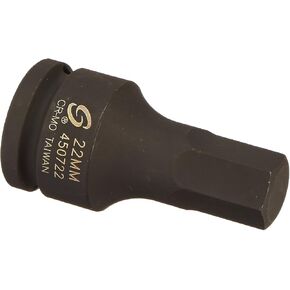 SUNEX TOOLS 450722 3/4-Inch Drive 22-mm Hex Driver Impact Socket