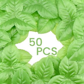 200Pcs Bulk Artificial Leaves, Silk Greenery Fake Rose Flower Leaves for DIY Wedding Bouquet Wreaths Vine Garlands Supplies
