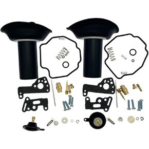 2-Pack Carburetor Carb Rebuild Repair Kits with Diaphragm Replacement for Yamaha Virago 535 XV535 90-00