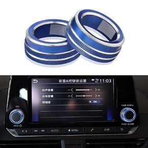 TOMALL Car Centre Console Volume Switch Cover Trim Compatible with Nissan 14th Gen Sentra 2020 2021 2022 2023 Aluminum Radio Sound Knob Cap Interior Accessories for Car (Red)