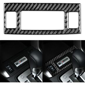NVCNX Real Carbon Fiber Compatible with Subaru Forester 2014-2018 2.5i/Premium/Limited/Touring / 2.0 XT Premium/Touring Car Center Console X Mode Button Panel Cover Interior Trim Accessories Black