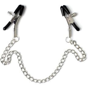 eartif Adjustable Body Clamps Nipple Ring with Chain Necklace for Women Non-Piercing Body Clips Faux Body Piercing Jewelry