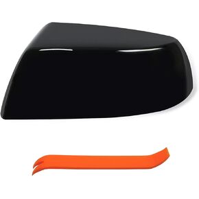 Passenger Right Side Mirror Cover Cap Compatible with Toyota Tundra 2011-2019 Glossy Black