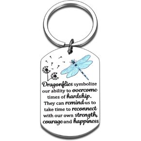 Dragonfly Keychain - Dragonfly Gifts for Women, School Gifts Supplies for Teen Girls Students, Inspirational Women Girls Mom Dragonfly Lovers Gift Birthday Christmas Gifts for Friends Teen Girls