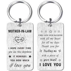 Gezxin Mother's Day Gifts for Mother In Law- Future Mom In law Wedding Birthday Keychain