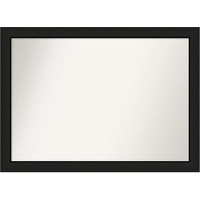 Amanti Art Custom Mirror, Midnight Black Narrow Bathroom Mirror, Wall Mirror or Bathroom Vanity Mirror Over Sink (24.25 x 33.25 in.) Non-Beveled Mirror, Black Mirror, Casual Mirror from WI, USA