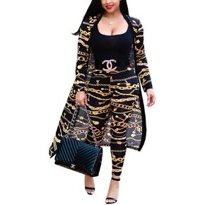 XFT Women's Casual 2-Piece Outfits Long Sleeve Cardigan Cover up Long Pants Halloween Pumpkin Costume Set